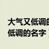 大气又低调的名字微信昵称男2个字（大气又低调的名字）