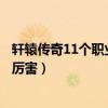 轩辕传奇11个职业哪个适合平民嘛（轩辕传奇什么职业后期厉害）