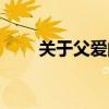 关于父爱的话名言（关于父爱的话）
