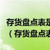 存货盘点表是一张反映企业资产物资实有数的（存货盘点表）