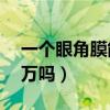 一个眼角膜能卖多少钱（一个眼角膜能值20万吗）