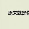 原来就是你锦儿的结局（原来就是你）