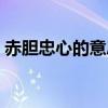 赤胆忠心的意思打一生肖（赤胆忠心的意思）
