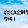 哈尔滨金融学院专科多少分（哈尔滨金融学院专科）