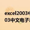 excel2003中文电子表格模块试题（excel2003中文电子表格）