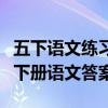 五下语文练习与测试答案（练习与测试四年级下册语文答案）