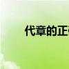代章的正确格式（代章的落款格式）