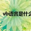 vb语言是什么时候开始的（vb语言是什么）