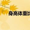 身高体重比例标准表（身高体重比例）
