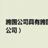 跨国公司具有跨国性、战略的全球性和管理的集中性（跨国公司）