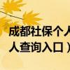成都社保个人查询入口查询官网（成都社保个人查询入口）
