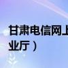 甘肃电信网上营业厅查详单（甘肃电信网上营业厅）