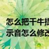 怎么把千牛提示音设置成自己想要的（千牛提示音怎么修改）