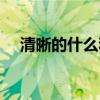 清晰的什么和恰当的什么（清晰的什么）