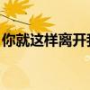你就这样离开我 失去联络(你就这样离开我) 你就这样离开我 失去联络(你就这样离开我)