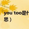 you too是什么意思英语（you too是什么意思）