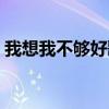 我想我不够好歌词什么（我想我不够好歌词）