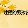 姓程的男孩名字两个字（姓程的男孩名字）