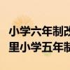 小学六年制改为五年制什么时候实行（全国哪里小学五年制）