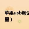 苹果usb调试在哪里关闭（苹果usb调试在哪里）