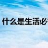 什么是生活必需品定义（什么是生活必需品）
