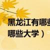 黑龙江有哪些大学是985和211的（黑龙江有哪些大学）