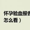 怀孕验血报告单怎么看数据（怀孕验血报告单怎么看）