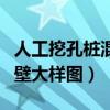 人工挖孔桩混凝土护壁示意图(人工挖孔桩护壁大样图) 人工挖孔桩混凝土护壁示意图(人工挖孔桩护壁大样图)