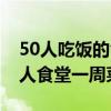 50人吃饭的食堂需要几个工作人员（员工50人食堂一周菜谱）