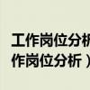 工作岗位分析是对各类工作岗位所进行的（工作岗位分析）