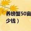 养螃蟹50亩需要多少钱（养螃蟹一亩能赚多少钱）