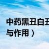 中药黑丑白丑的功效与作用（黑丑白丑的功效与作用）