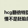 hcg翻倍特别慢胚胎还能发育好吗（hcg翻倍慢不是胚胎质量）