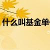 什么叫基金单位净值（什么是基金单位净值）