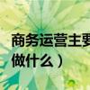 商务运营主要做什么最好级别（商务运营主要做什么）