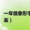 一年级象形字对照表图片（一年级象形字对照表）