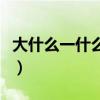 大什么一什么的词语四字词语（大什么一什么）