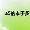 a5的本子多少寸（a5的本子多大参照物）