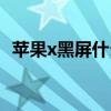 苹果x黑屏什么情况（苹果x黑屏怎么回事）