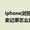 iphone浏览器历史记录怎么恢复（浏览器历史记录怎么恢复）