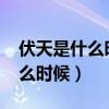 伏天是什么时候开始的2021几点（伏天是什么时候）