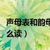 声母表和韵母表怎么读的（声母表和韵母表怎么读）