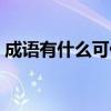 成语有什么可什么成语（有什么可什么成语）