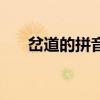 岔道的拼音怎么读音写（岔道的拼音）
