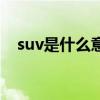 suv是什么意思汽车（suv是什么意思车）