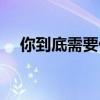 你到底需要什么英语（你到底需要什么）