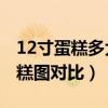 12寸蛋糕多大要参照物图片（10寸和12寸蛋糕图对比）