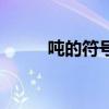 吨的符号是什么字母（吨的符号）