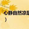心静自然凉是俗语吗（心静自然凉另一种说法）