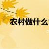 农村做什么好吃的赚钱（农村做什么好）